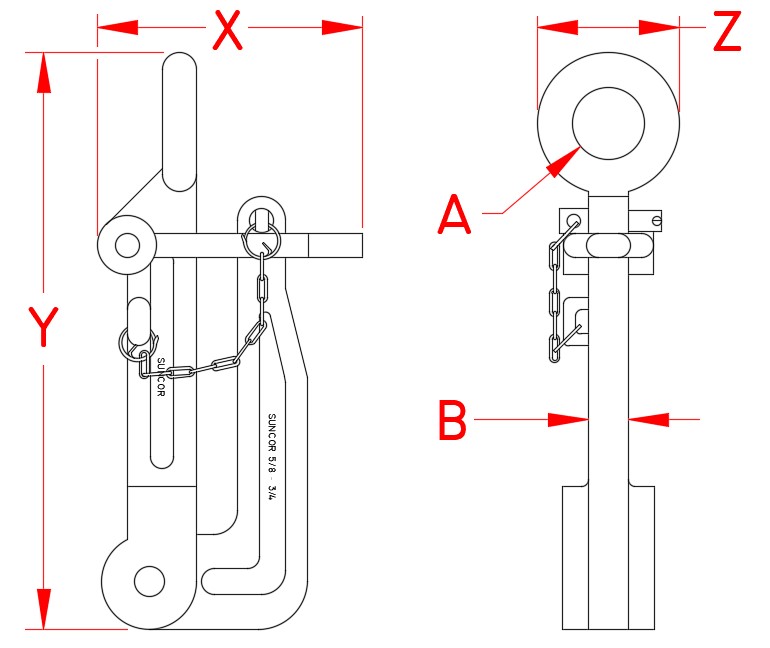 Stainless Steel Chain Stopper, Bow Chain Stopper, S0180-0300, Line Drawing Stainless Steel Chain Stopper, Bow Chain Stopper, S0180-0300, Line Drawing